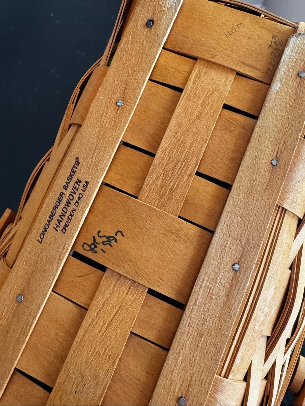 Longaberger | Vintage 1997 Handwoven Slanted Vegetable Basket with Twin Handles